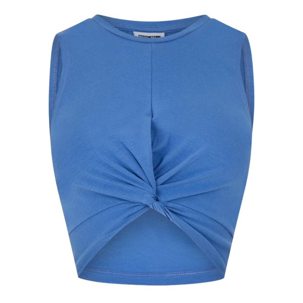 Noisy May Womens/Ladies Knotted Sleeveless Crop Top / Dutch Blue